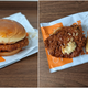 Exterior (left) and Interior (right) of the Spicy Hand-Breaded Crispy Chicken Sandwich